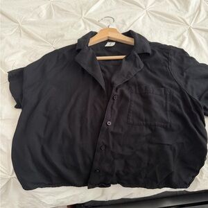 Abound Black Casual Button Down Shirt